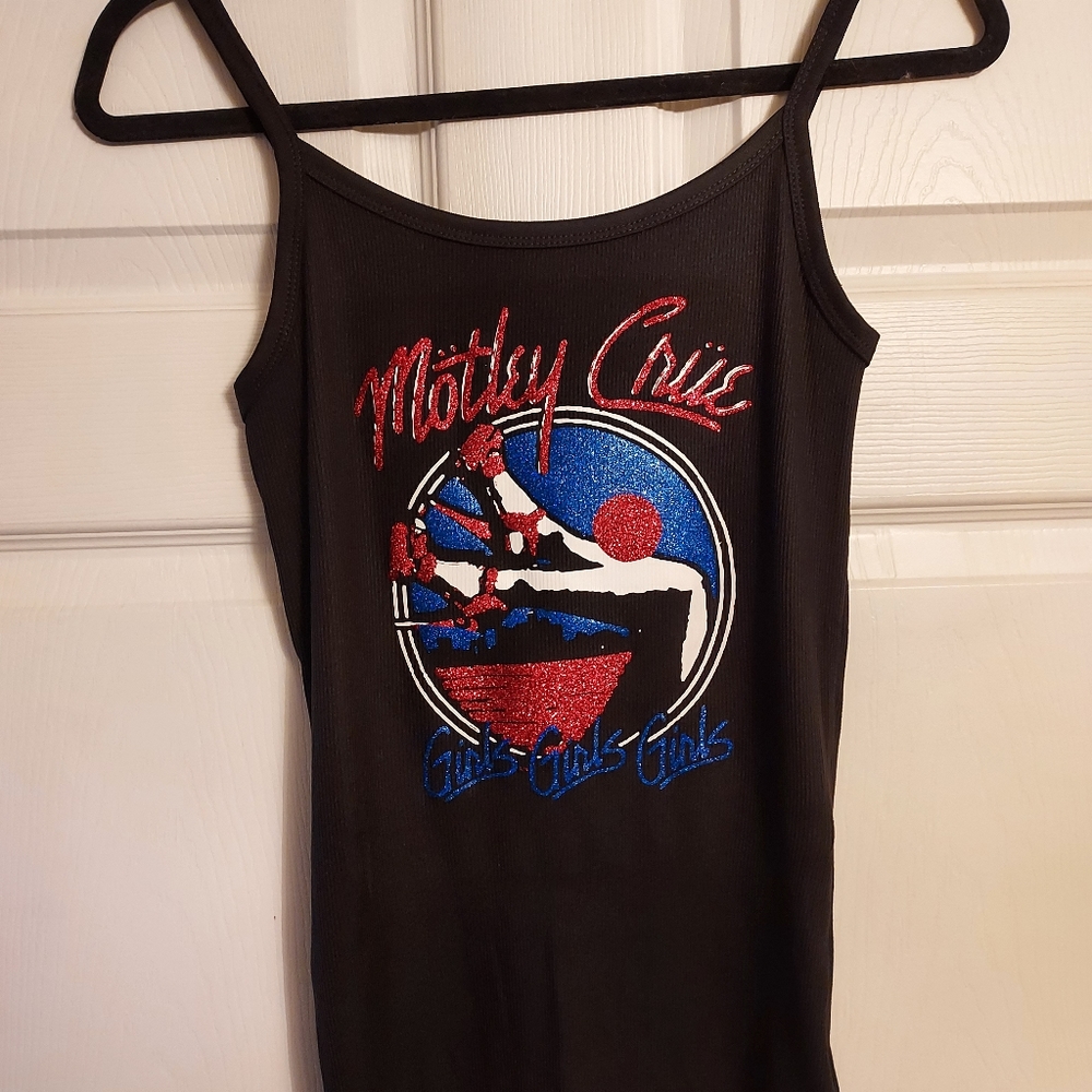Motley Crue tank top ribbed 3 different colors of hand pressed vinyl.  Motley C…